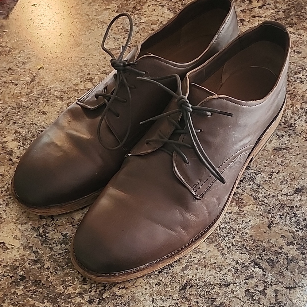 Mens Frye Oxford Shoes 9.5 Brown Excellent Condition